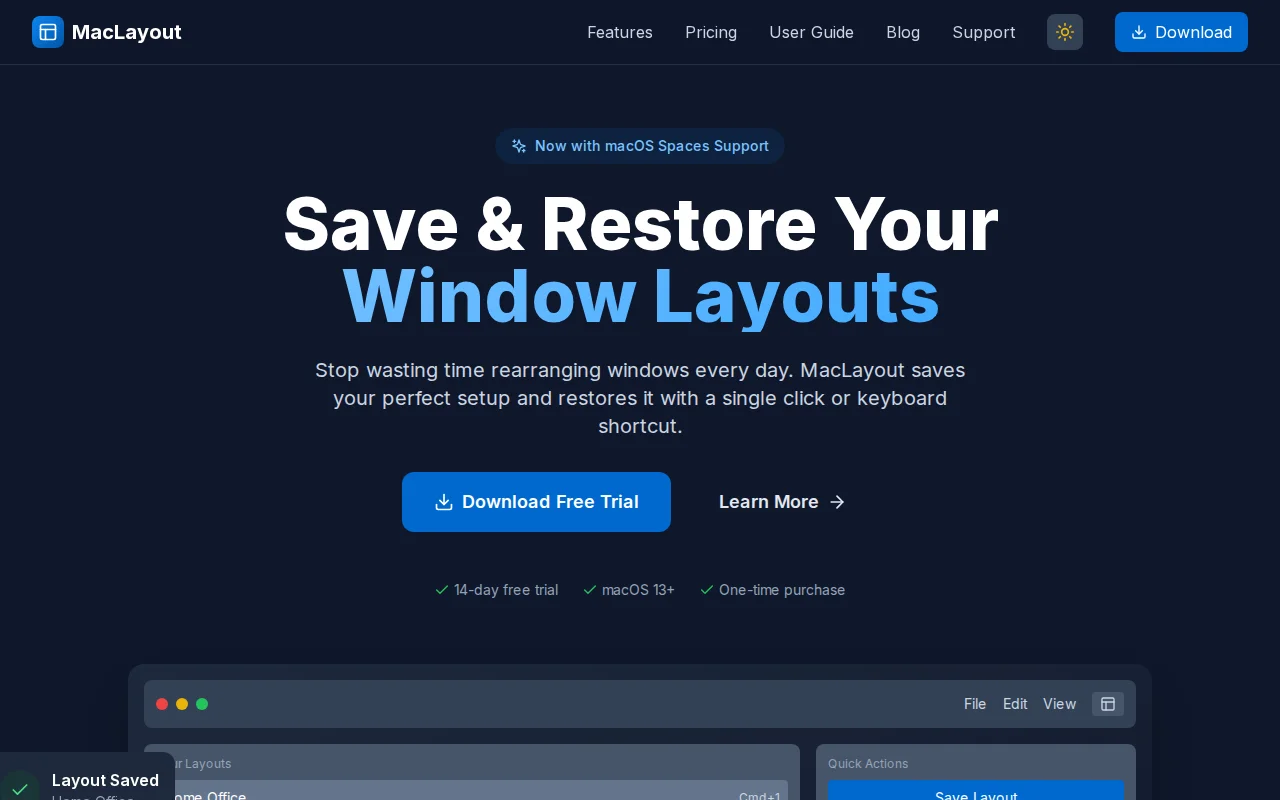 MacLayout – Save and restore window layouts on macOS