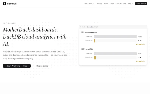 Connect MotherDuck and build dashboards with AI-generated DuckDB SQL
