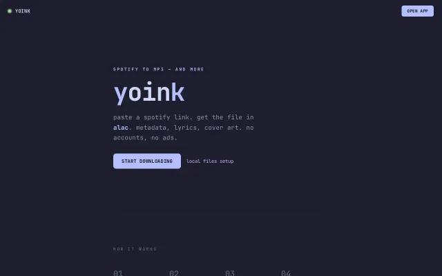 Yoink – Spotify to lossless with full metadata, self-hostable, ad-free