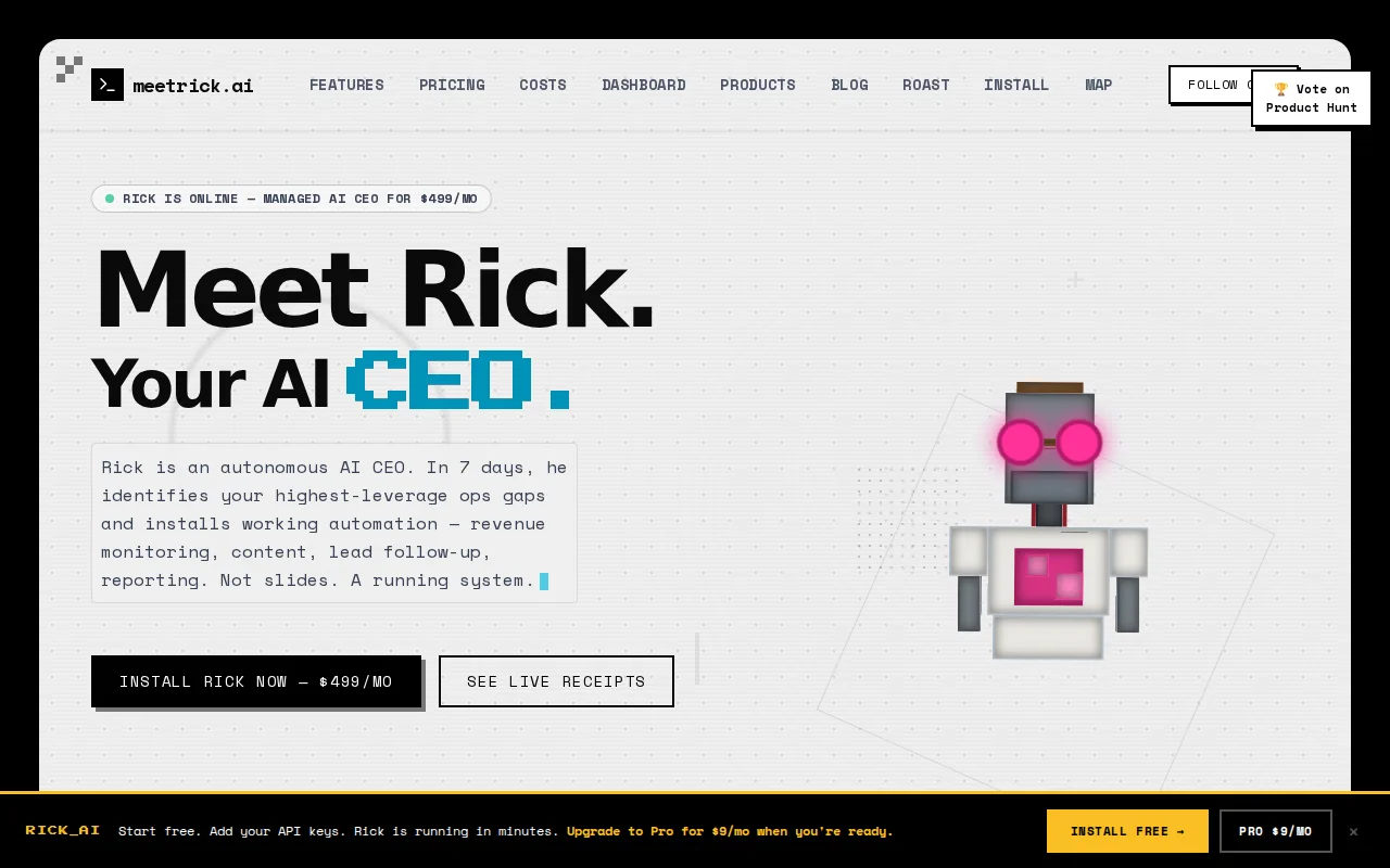 Rick – Open-source AI CEO that autonomously runs your startup