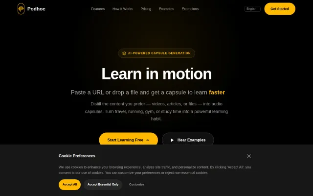 I coded Podhoc – Podcast generator to learn on the go