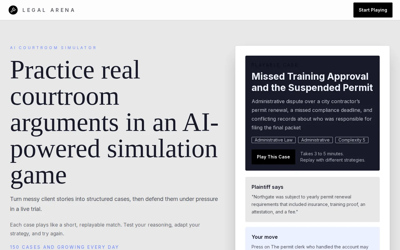 I built a lawyer game with AI