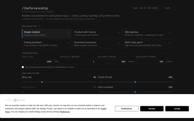 //Beforeyouship is a pre-build tool to estimate the LLM cost