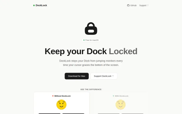 A tiny macOS app that stops your Dock from jumping between monitors