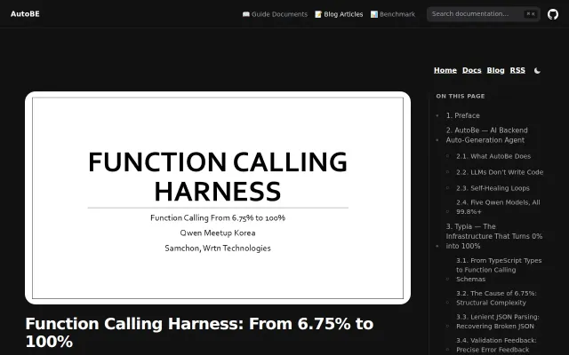 Qwen Meetup, Function Calling Harness, turning 6.75% to 100%