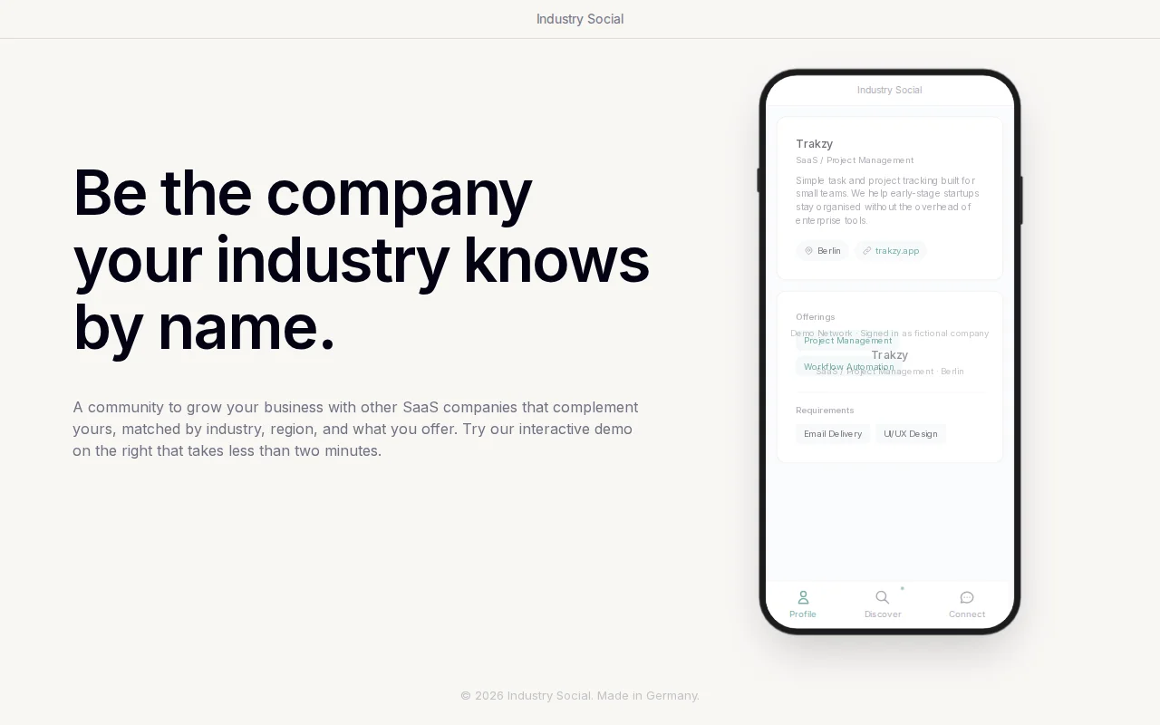 I'm building a space for sass companies to connect. Do try out our demo
