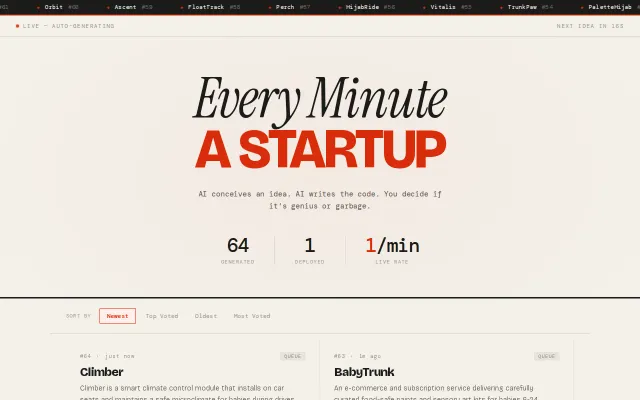 Every Minute a Startup