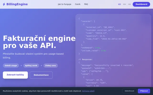 BillingEngine – usage-based billing for APIs with real-time rating