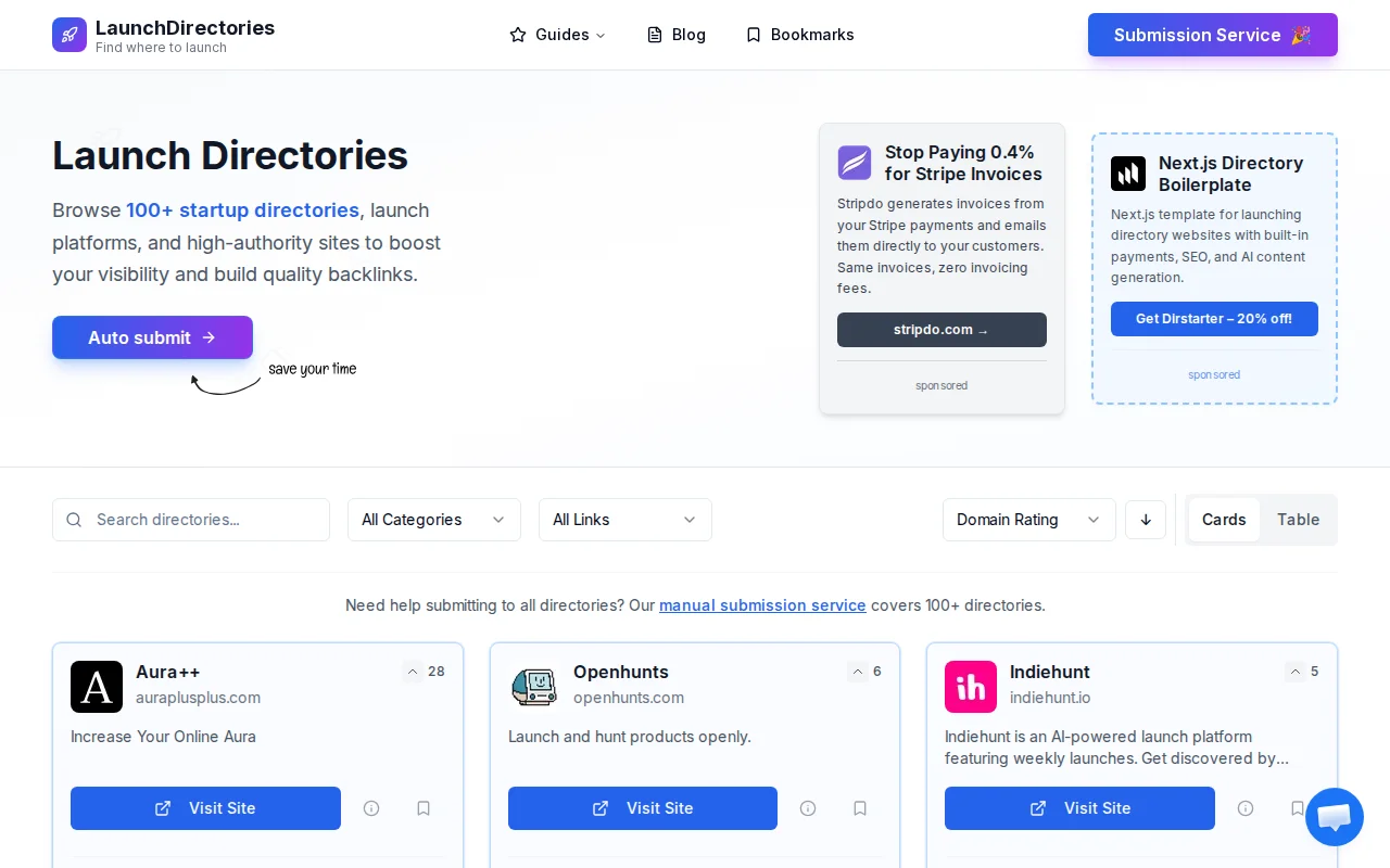 I made a free list of 100 places to promote your SaaS