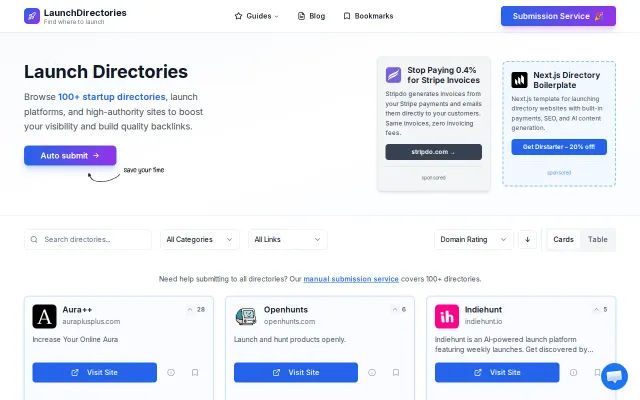 I made a free list of 100 places to promote your SaaS