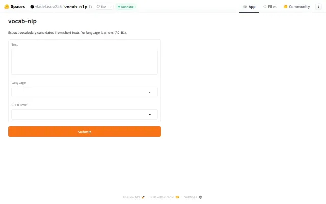 Vocab extractor for language learners using Stanza and frequency ranks
