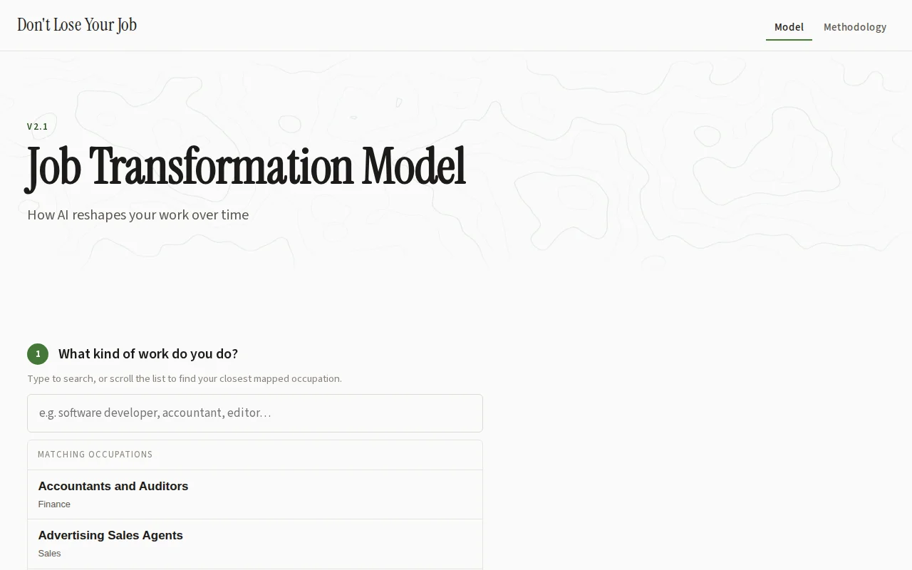 AI Job Transformation Model