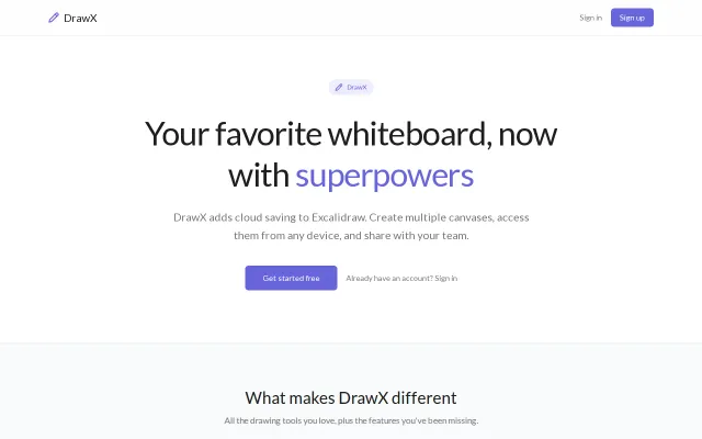 Show HN : DrawX - Excalidraw with Back End