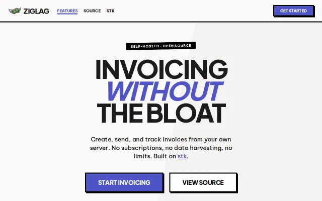Ziglag:Self-hosted invoicing for solo devs who are done paying for CRUD