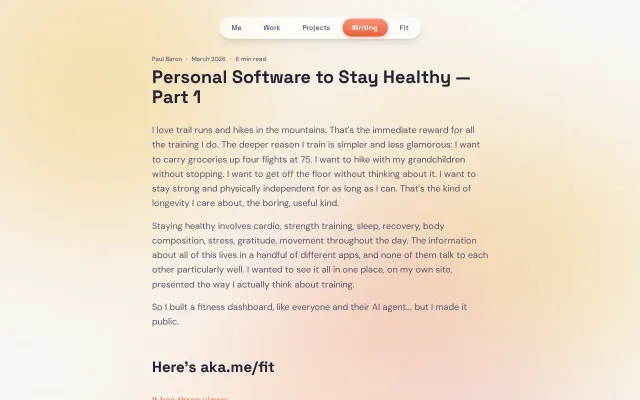 I made my fitness dashboard public and Apple Health needs an API