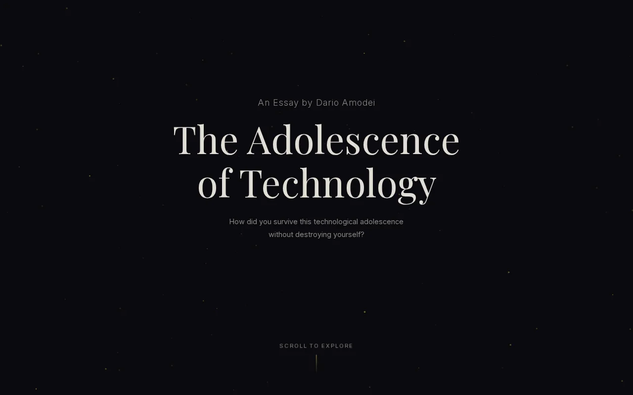 Book Juicing – Interactive D. Amodei's "The Adolescence of Technology"