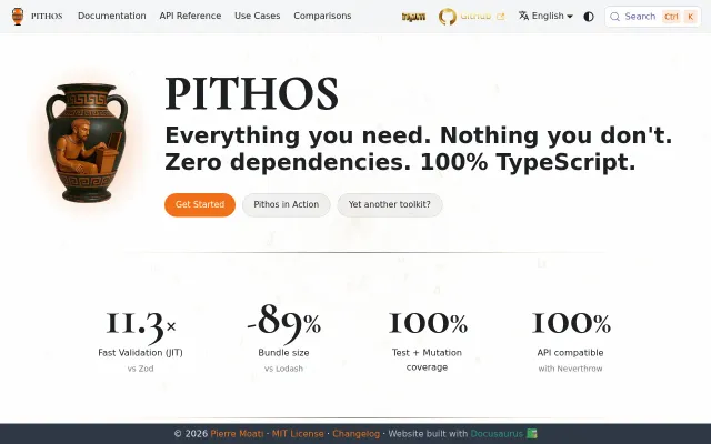 Pithos – A Zero-Dep TS Alternative to Lodash, Zod, and Neverthrow