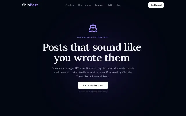 ShipPost – Turn PRs into Posts