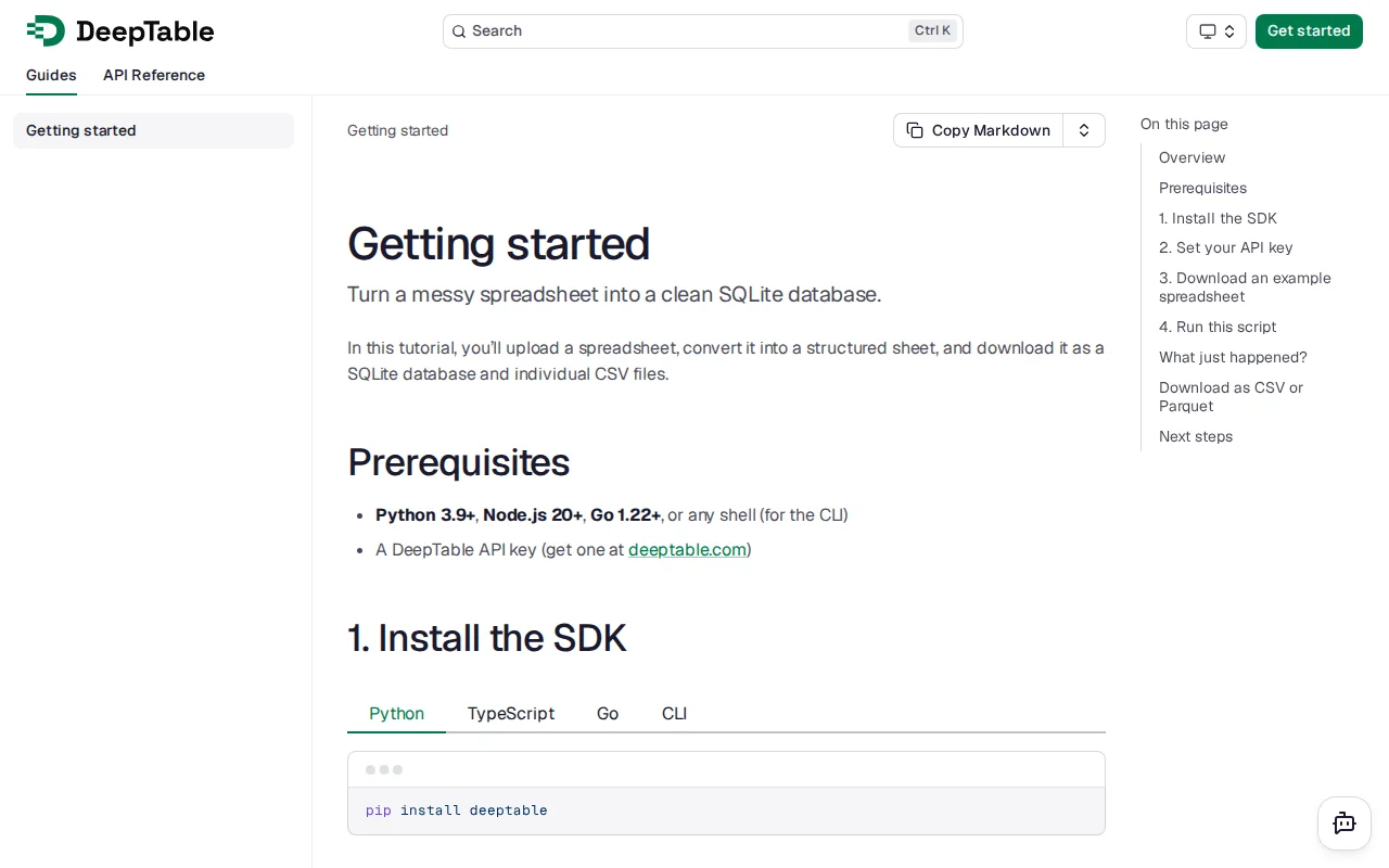 DeepTable – an API that converts messy Excel files into structured data