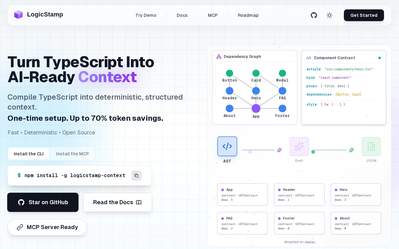 LogicStamp – A Context Compiler for TypeScript