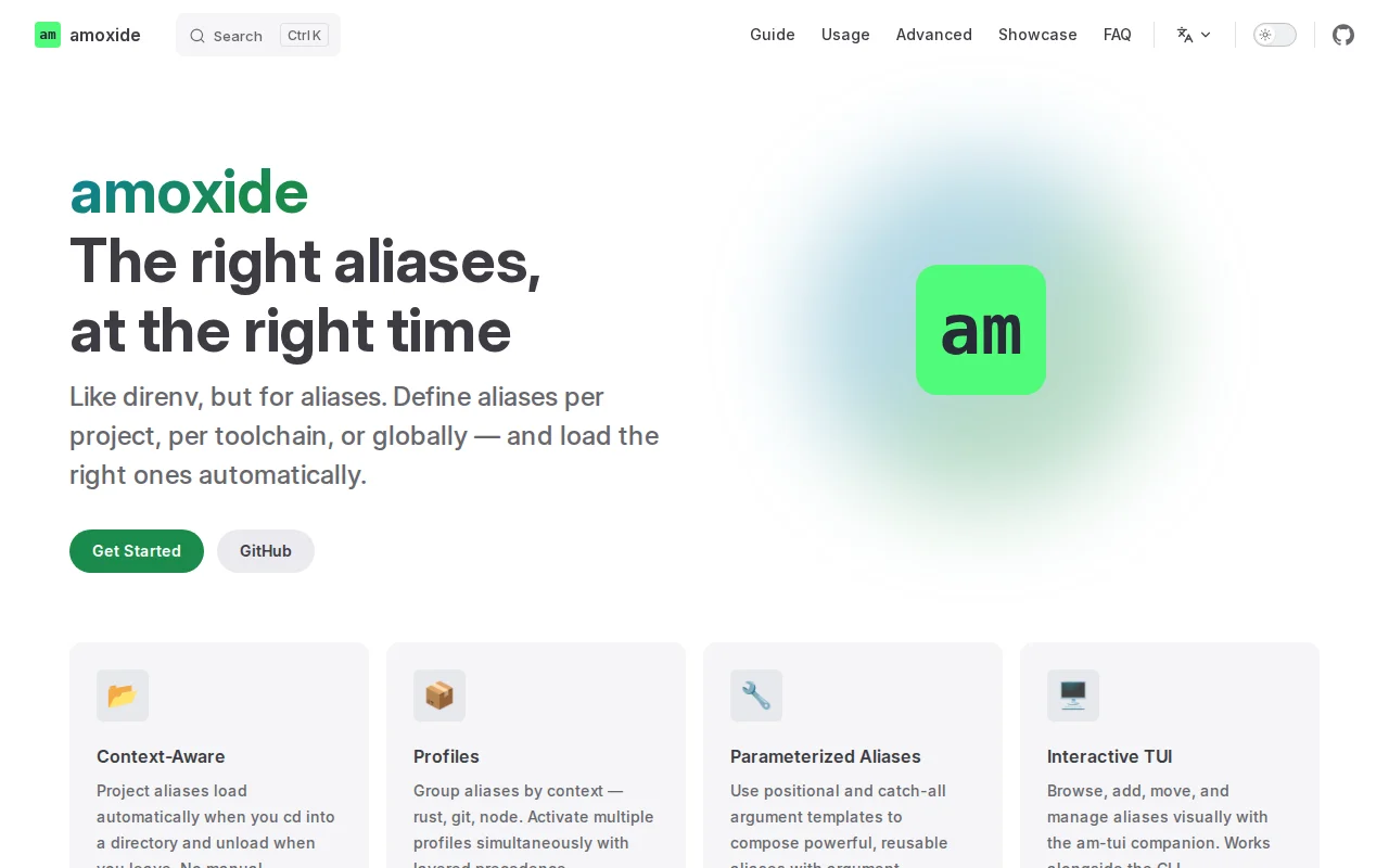 Amoxide – The right aliases, at the right time