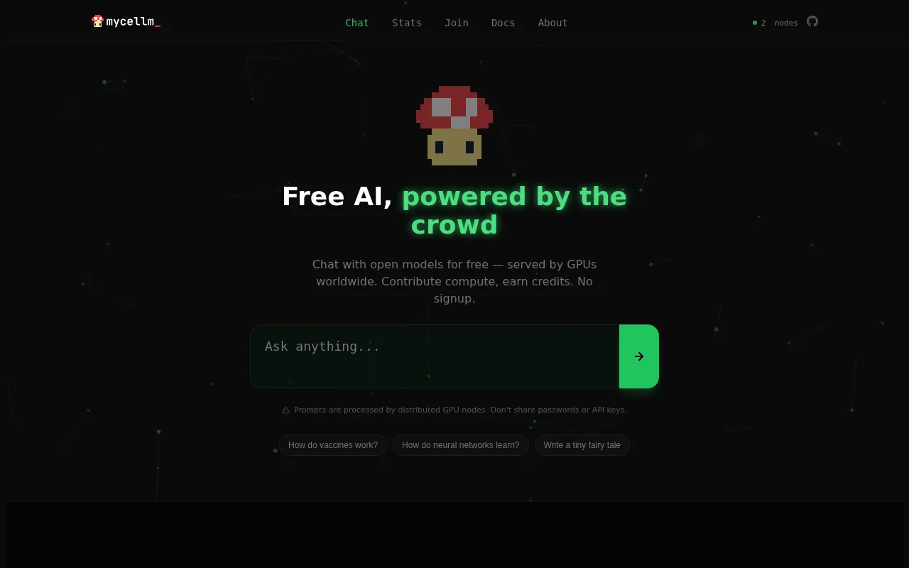 Mycellm – BitTorrent for LLMs, pool GPUs into federated networks
