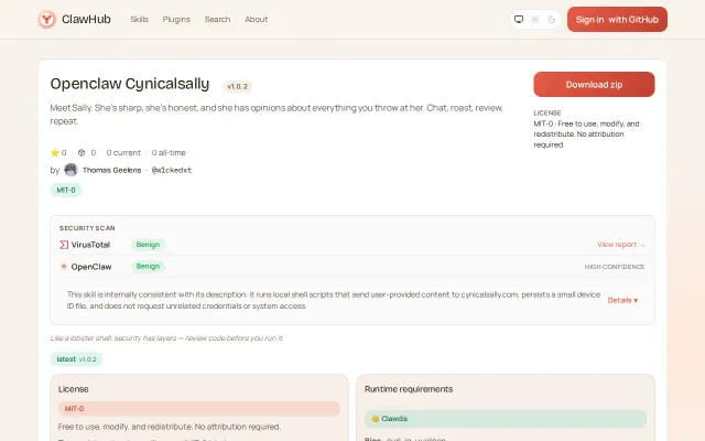 Cynical Sally – a personality that remembers you, now on OpenClaw