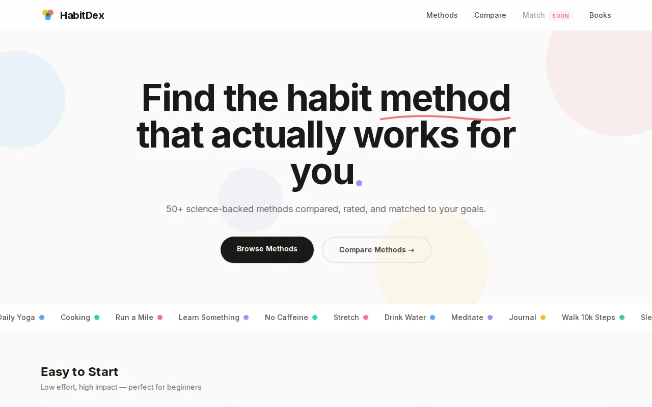 HabitDex – The right habit method for you, not another tracker