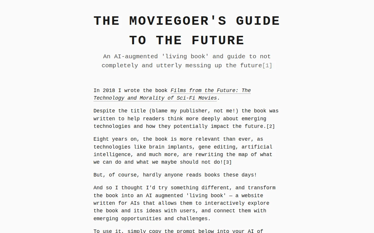 I rebuilt my book on tech and movies for AI