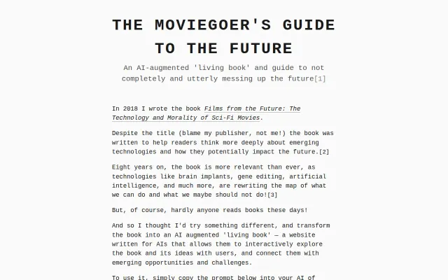 I rebuilt my book on tech and movies for AI