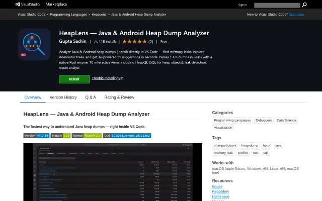 HeapLens – I built the only heap dump analyzer in VSCode (Java/Android)
