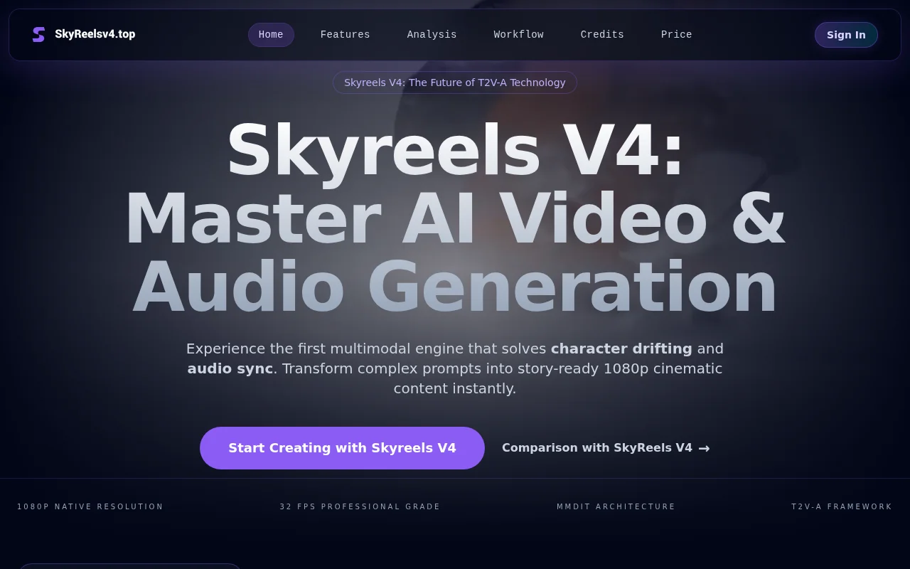 Skyreels V4 – AI Video Generator with Native Audio Sync
