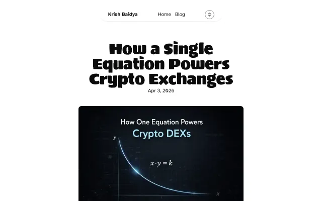 X·y=k powers decentralized exchanges – AMM math and interactive viz