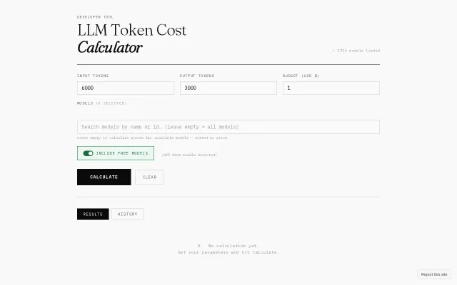 LLM Token Cost Calculator