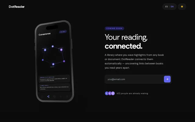 DotReader – connects ideas across your books automatically