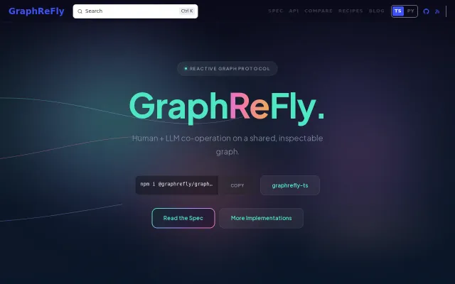 GraphReFly – Reactive graph protocol for human and LLM co-operation