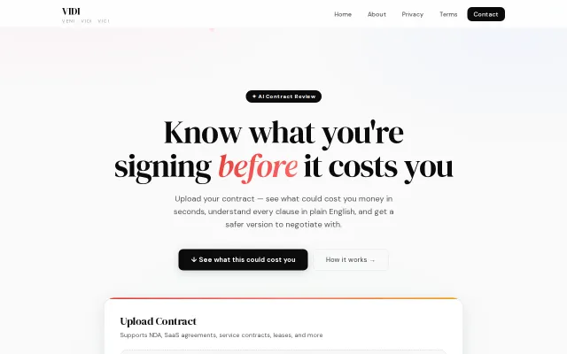 See what a contract could cost you before you sign