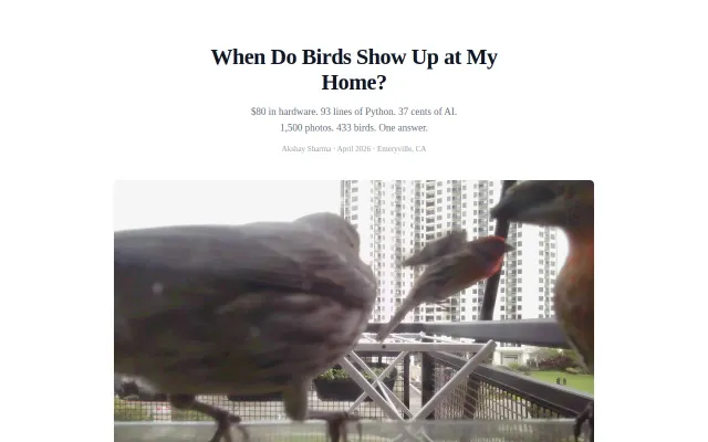 Using RasPi and Qwen 2.5 VL to find out when birds visit my balcony