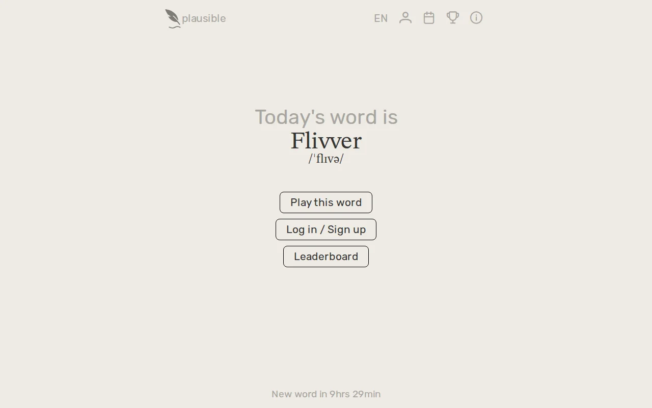 Plausible – asynchronous Balderdash (a.k.a. the Dictionary Game)