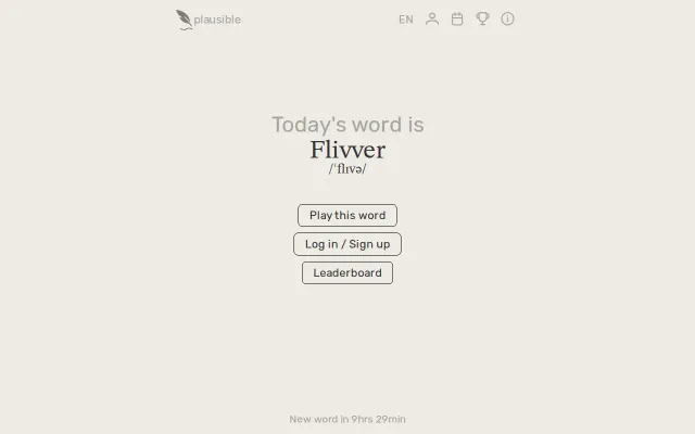 Plausible – asynchronous Balderdash (a.k.a. the Dictionary Game)