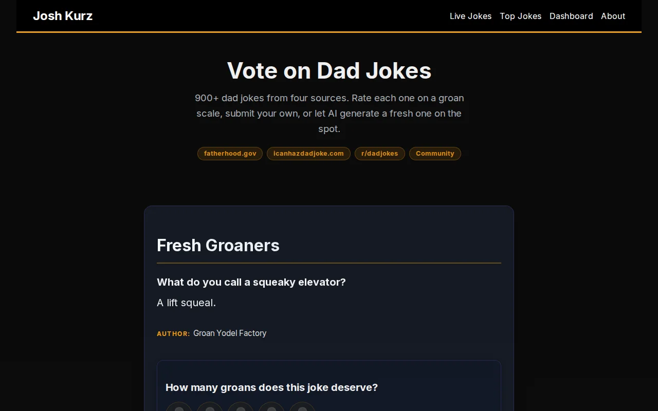 A Dad Joke Website