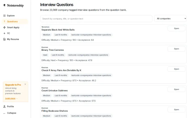I scraped thousands of recent interview questions for SWE internships