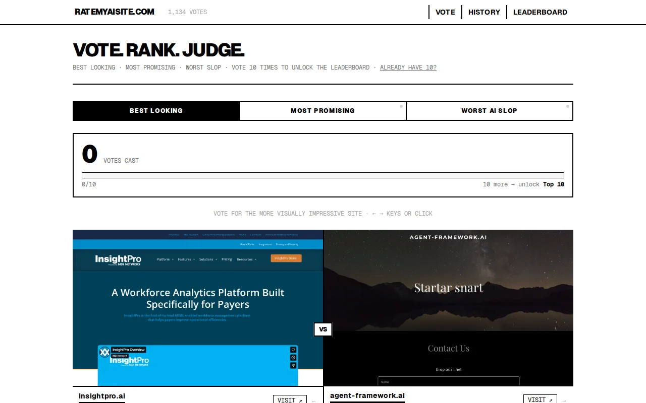 hot or not for .ai websites