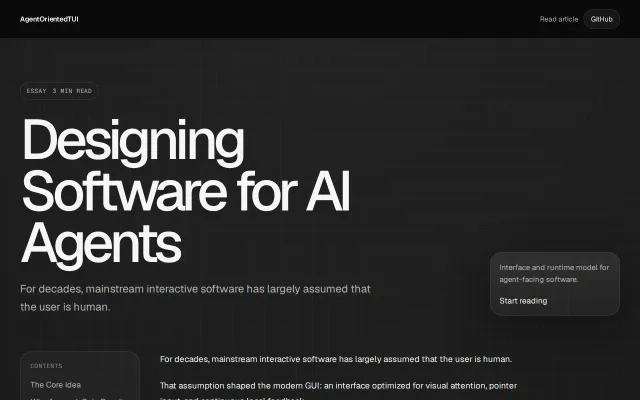 Not a CLI, Toward a New Agent-Computer Interaction Model
