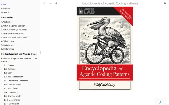 I built a self-writing book on agentic coding
