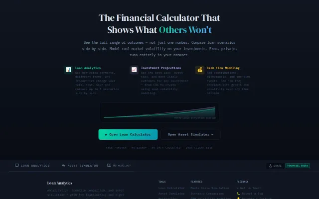 CalcMonte – Monte Carlo simulation for loans and investments