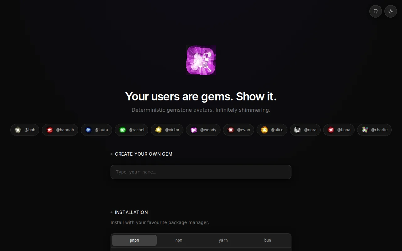 Generative Gemstone Avatars