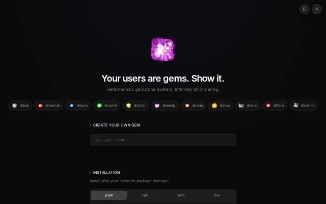 Generative Gemstone Avatars