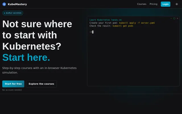 Kubernetes cluster simulation that runs in the browser to prepare CKA