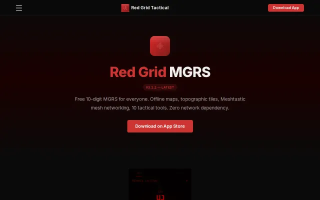 Topo maps and Meshtastic mesh networking in MGRS navigator